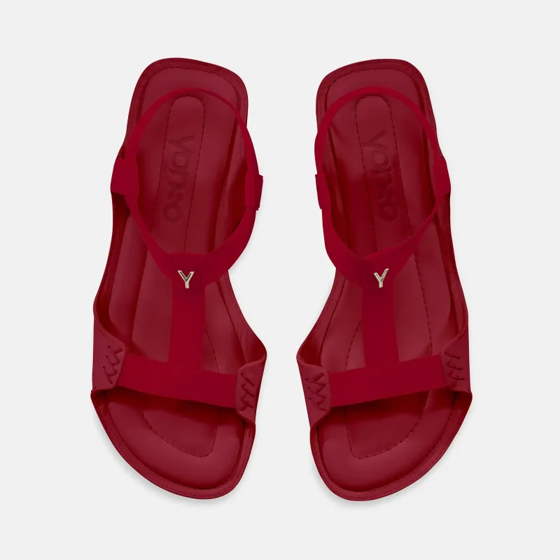 yonso bold red ženske sandale crvene 3