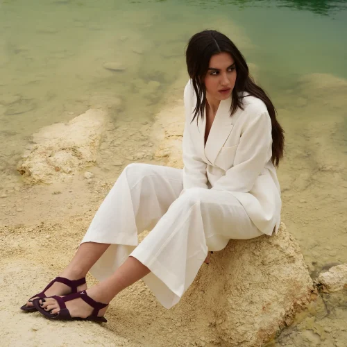 yonso burgundy ženske sandale bordo 0