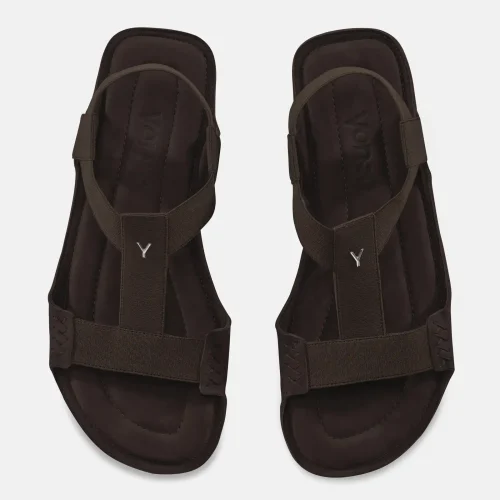 yonso classy brown suede muske sandale braon 2