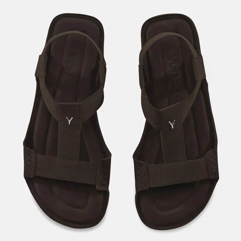 yonso classy brown suede muske sandale braon 2