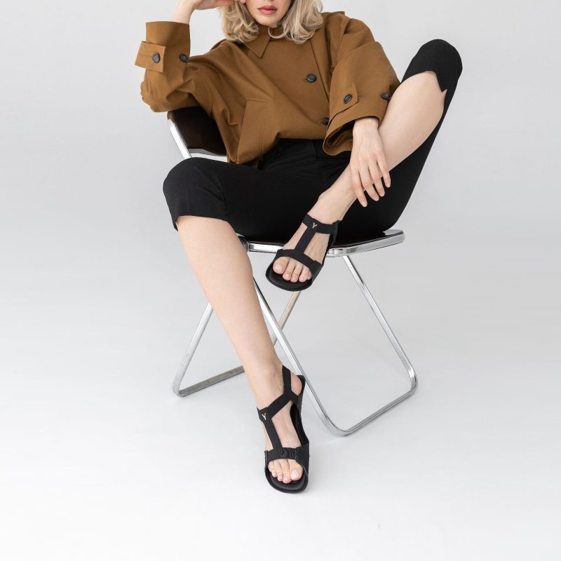 zenske crne sandale yonso model